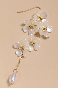 Alyssa Pearlescent Flower Drop Earrings