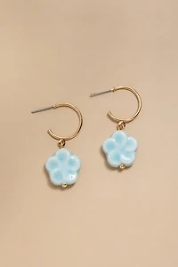 Robyn Ceramic Flower Drop Earrings
