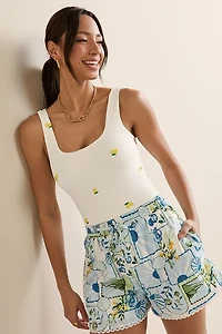 Lisa Scalloped Hem Shorts