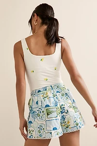 Lisa Scalloped Hem Shorts