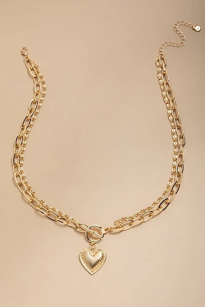 Robyn Gold Heart Pendant Necklace