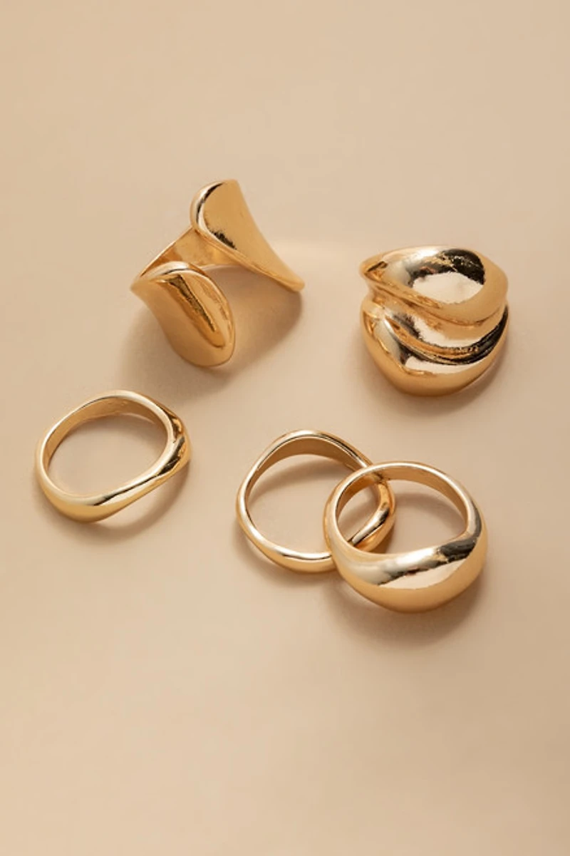 Michelle Gold Ring Set