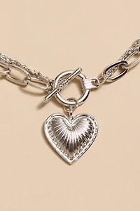 Natalie Layered Heart Pendant Necklace