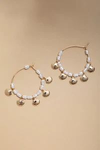 Ana Shell Charm Drop Earrings
