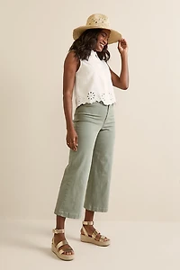 Rita Eyelet Button Down Top