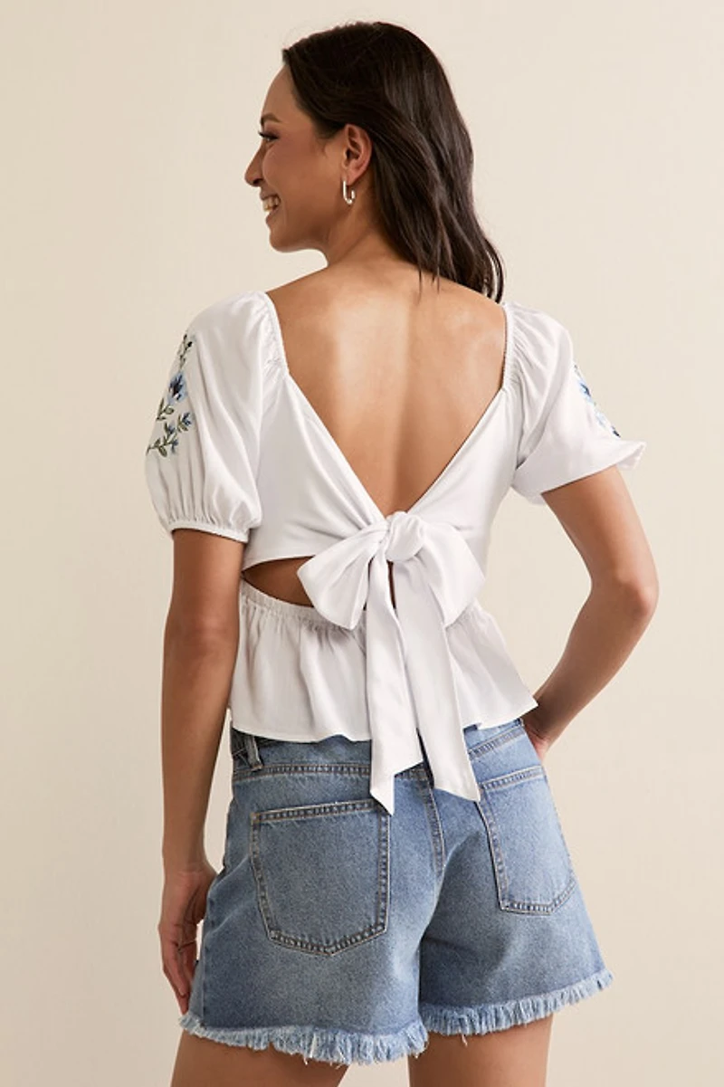 Tina Floral Embroidered Top