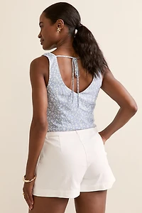 Jeanie Tie Front Floral Top