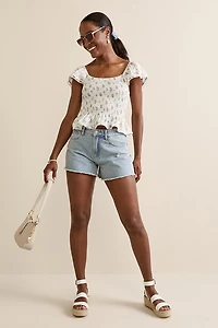Allie Smocked Floral Top