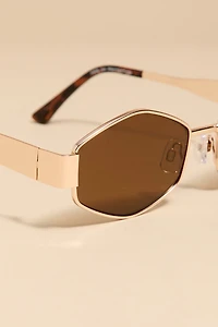 Naomi Metal Hexagon Sunglasses