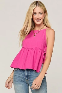 Claire Side Tie Sleeveless Top