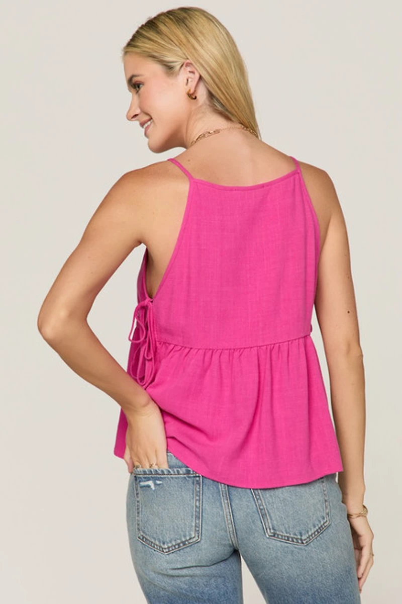 Claire Side Tie Sleeveless Top