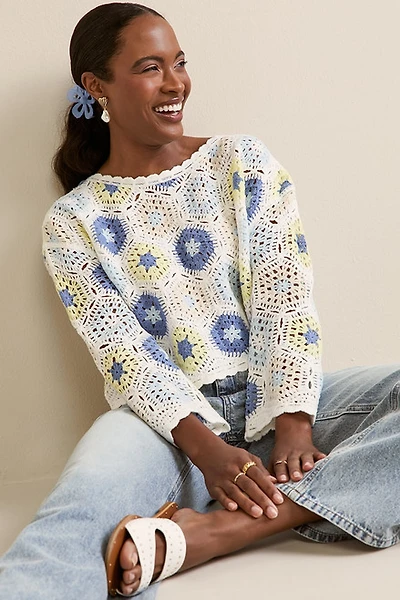 Lessie Crochet Pullover Sweater