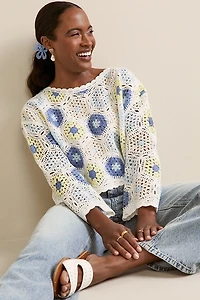 Lessie Crochet Pullover Sweater