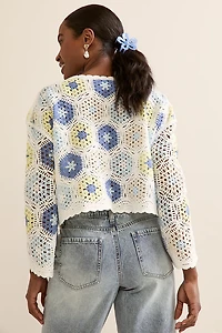 Lessie Crochet Pullover Sweater
