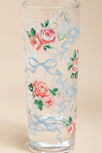 Blue Bow Bouquet Tall Shot Glass