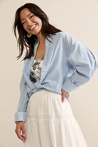 Joan Striped Button Down Top