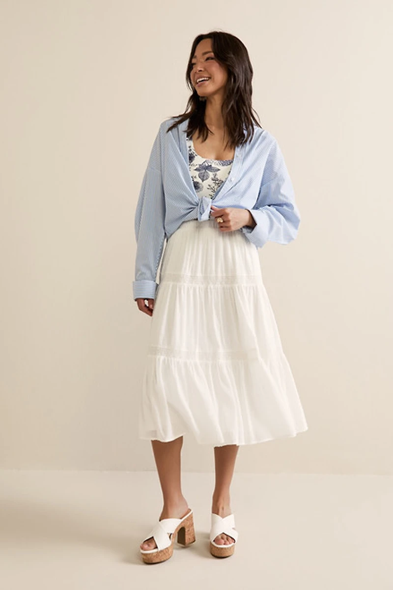 Joan Striped Button Down Top