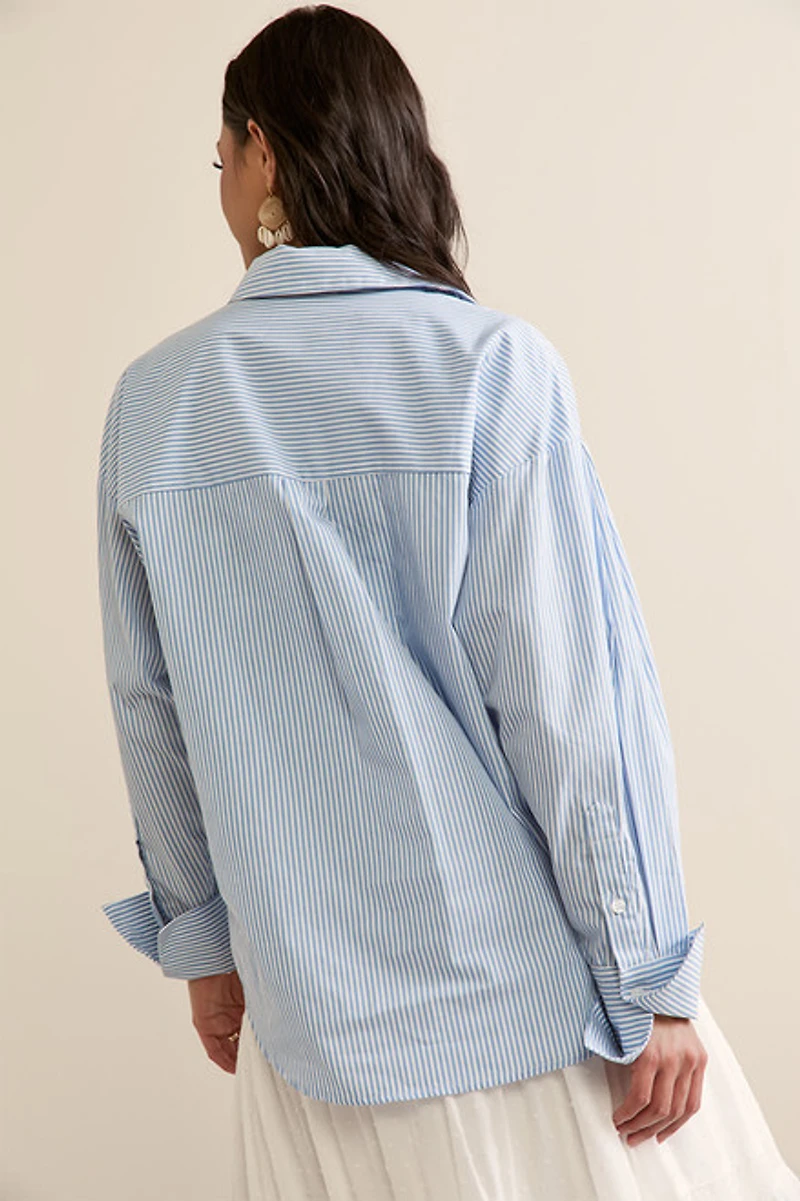 Joan Striped Button Down Top