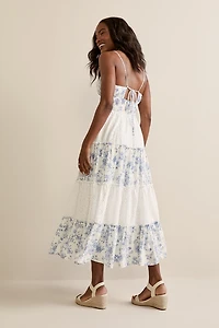 Estelle Eyelet Floral Maxi Dress