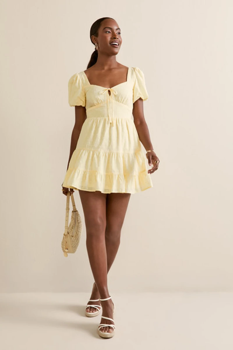 Mona Clip Dot Mini Dress