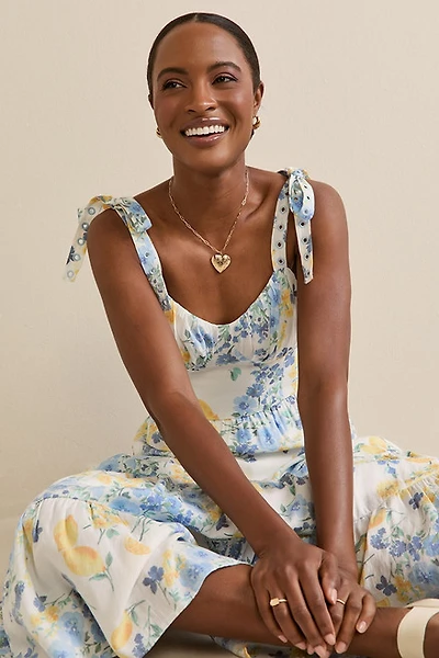 Trisha Floral Tiered Midi Dress