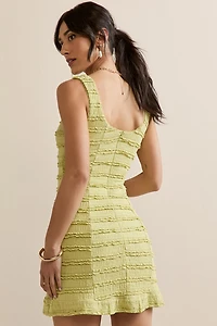 Carly Ruffled Tie Front Mini Dress