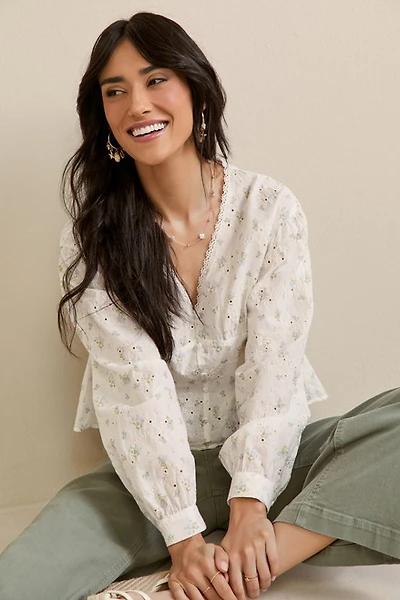 Tammi Button Down Floral Blouse