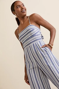 Myra Striped Bow Back Jumpsuit