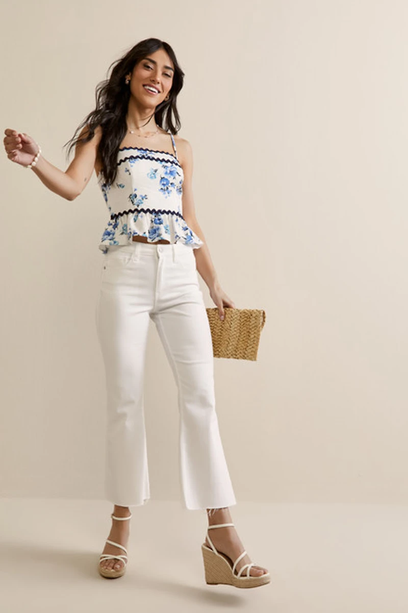 Rachael Ric Rac Floral Top
