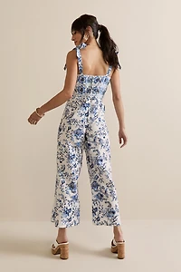 Dorris Floral Bow Strap Jumpsuit