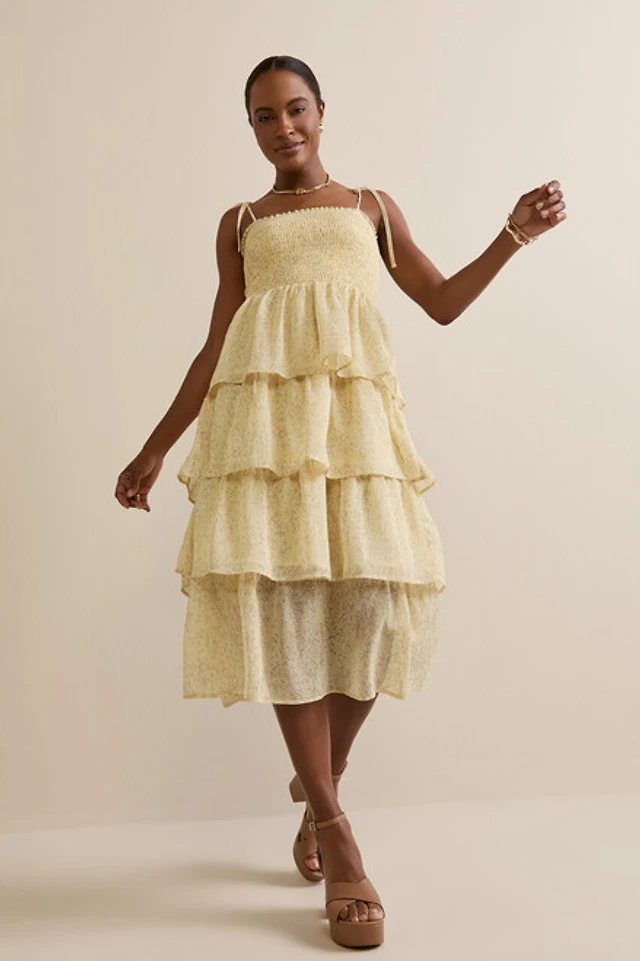 Francesca's Kelly Tiered Floral Midi Dress | Arden Fair Francesca's Kelly Tiered Floral Midi Dress | Arden Fair