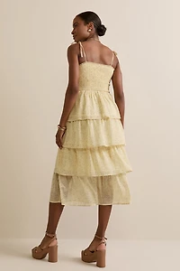Kelly Tiered Floral Midi Dress
