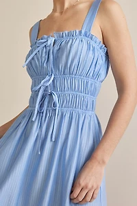 Serena Tie Front Maxi Dress