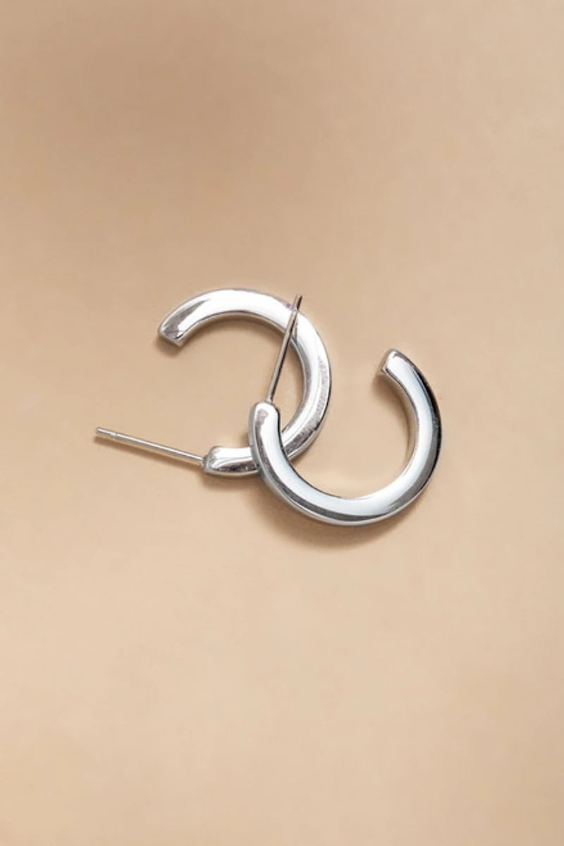 Monique Stainless Steel Bold Hoop Earrings