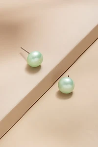 Teresa Green Pearl Stud Earrings