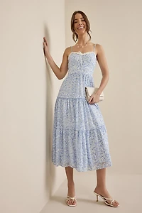 Neva Ditsy Floral Midi Dress