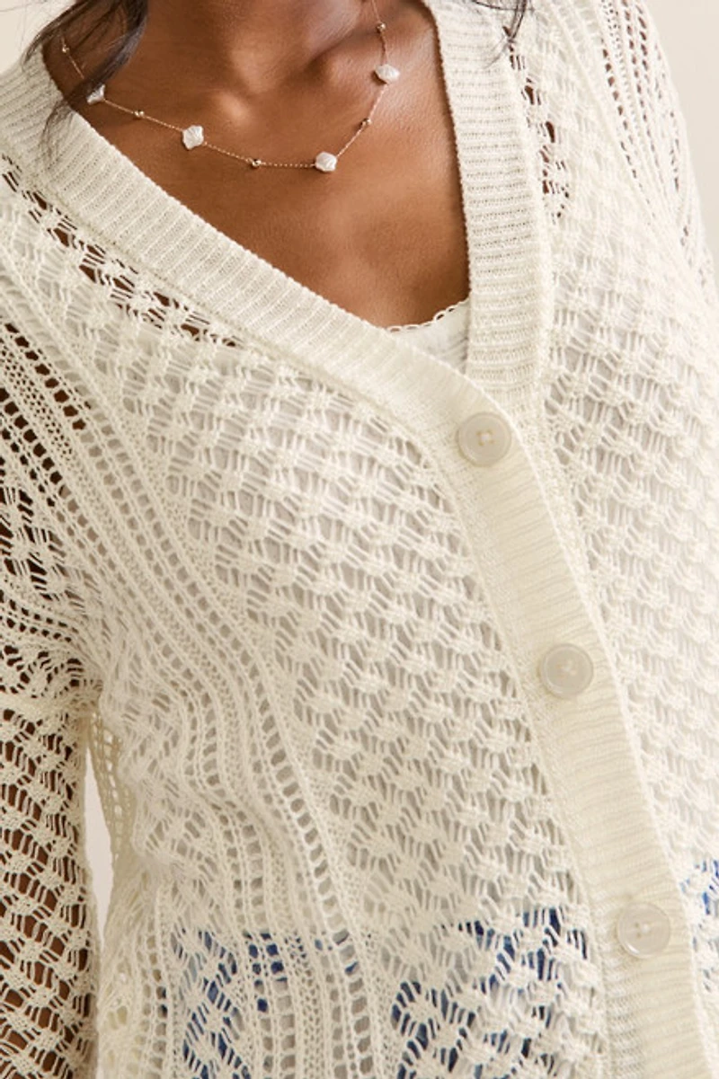 Dianna Pointelle Cardigan