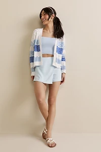 Robin Striped Pointelle Cardigan