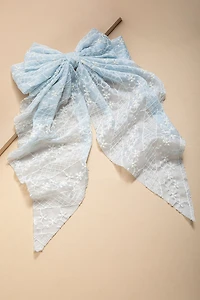 Ella Floral Chiffon Bow Hair Barrette