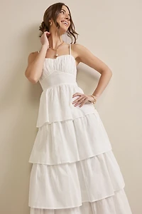 Lea Sleeveless Tiered Maxi Dress