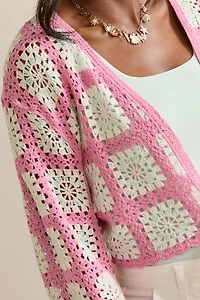 Lilly Tie Front Crochet Cardigan
