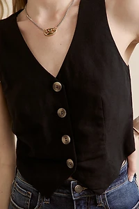 Lora Button Down Vest