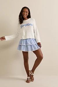 Hamptons Embroidered Pullover Sweater