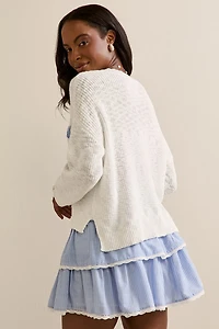 Hamptons Embroidered Pullover Sweater