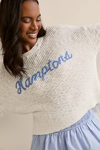 Hamptons Embroidered Pullover Sweater