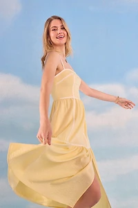 Jessie Piping Trim Midi Dress