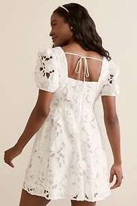 Angelica Floral Lace Mini Dress