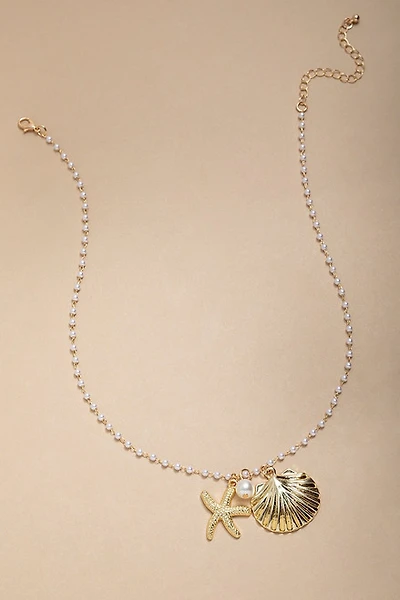 Lara Sea Life Charm Pearl Necklace