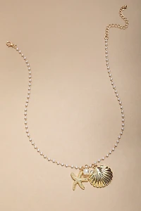 Lara Sea Life Charm Pearl Necklace