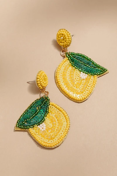 Gretchen Beaded Lemon Drop Earrings